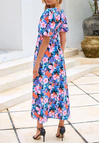 Women's Summer Floral Maxi Dress Spring Wedding Guest Dress 2026 in Kuwait