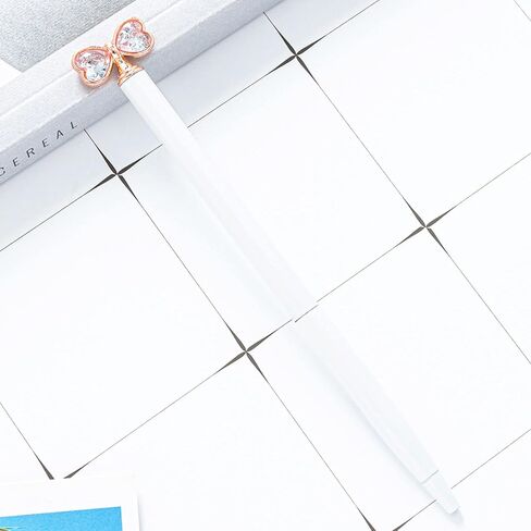 6 PCS Bow Crystal Diamond Ballpoint Bling Metal Ballpoint Pen Office Supplies Gift Pens in Saudi Arabia