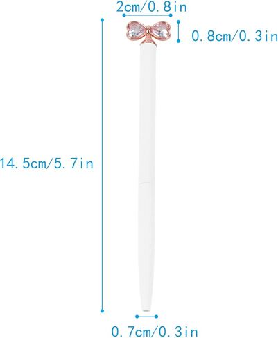 6 PCS Bow Crystal Diamond Ballpoint Bling Metal Ballpoint Pen Office Supplies Gift Pens in Saudi Arabia