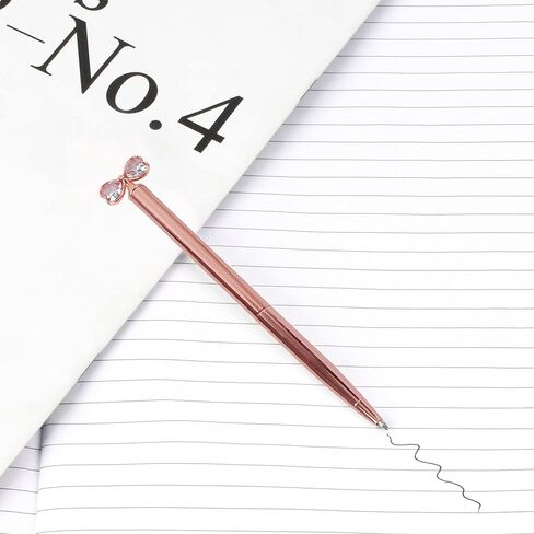 6 PCS Bow Crystal Diamond Ballpoint Bling Metal Ballpoint Pen Office Supplies Gift Pens in Kuwait