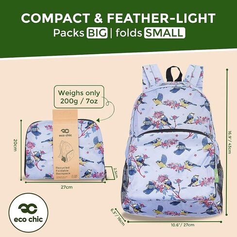 Mini Lightweight Foldable Backpack Durable Water-Resistant Rucksack for Work and Travel (Giraffes Beige) in Saudi Arabia