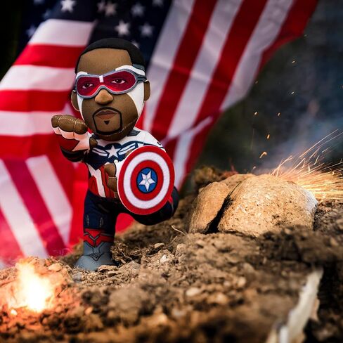 Bleacher Creatures Marvel Captain America 10" Plush Figure - Falcon Cap Superheroes for Play and Display in Kuwait