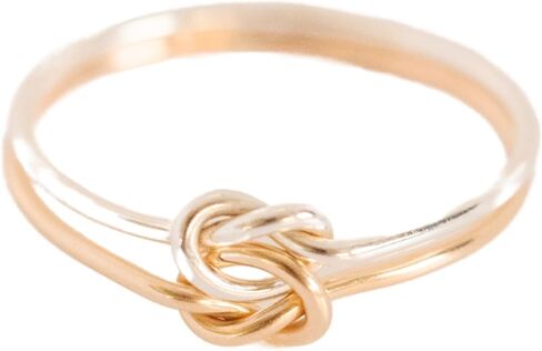 Handmade Double Knot 14k Gold Filled Ring for Women, Size 7 in Saudi Arabia