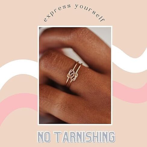 Handmade Double Knot 14k Gold Filled Ring for Women, Size 7 in Saudi Arabia