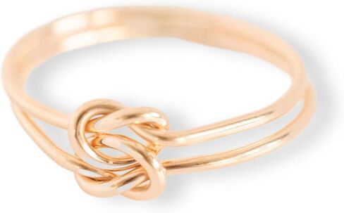 Handmade Double Knot 14k Gold Filled Ring for Women, Size 7 in Saudi Arabia