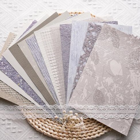 Viviquen 15pcs اليدوي مصنوعة يدويًا الورق الورق الورق المحكم A5 Mesh Mesh Paper Paper Mix for Scrapbooking Junk Journal Journal Supplies Materials ، 5.8x8.2 inches (White) in Kuwait