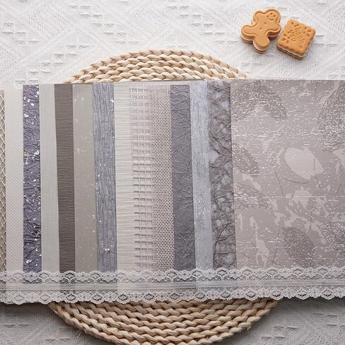 Viviquen 15pcs اليدوي مصنوعة يدويًا الورق الورق الورق المحكم A5 Mesh Mesh Paper Paper Mix for Scrapbooking Junk Journal Journal Supplies Materials ، 5.8x8.2 inches (White) in Kuwait
