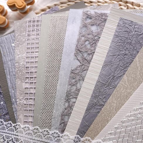 Viviquen 15pcs اليدوي مصنوعة يدويًا الورق الورق الورق المحكم A5 Mesh Mesh Paper Paper Mix for Scrapbooking Junk Journal Journal Supplies Materials ، 5.8x8.2 inches (White) in Kuwait