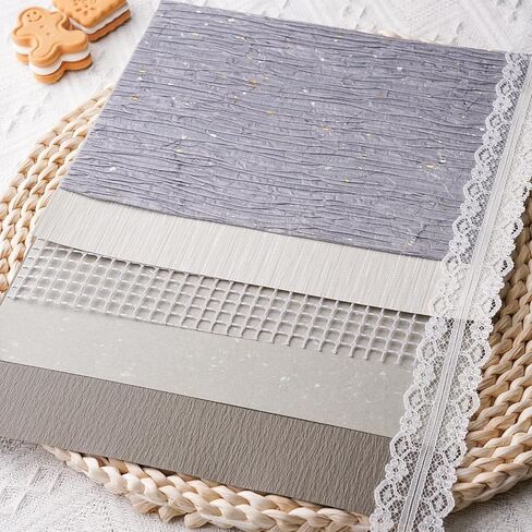 Viviquen 15pcs اليدوي مصنوعة يدويًا الورق الورق الورق المحكم A5 Mesh Mesh Paper Paper Mix for Scrapbooking Junk Journal Journal Supplies Materials ، 5.8x8.2 inches (White) in Kuwait