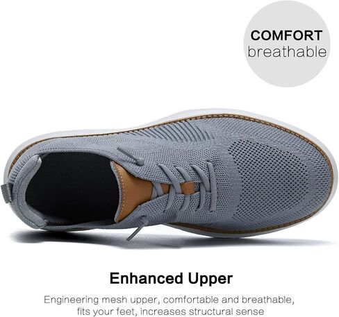 Mens Oxfords Casual Fashion Slip on Shoes Dress Business Sneakers Mesh Work Comfortable Lightweight Soft Sole in Kuwait