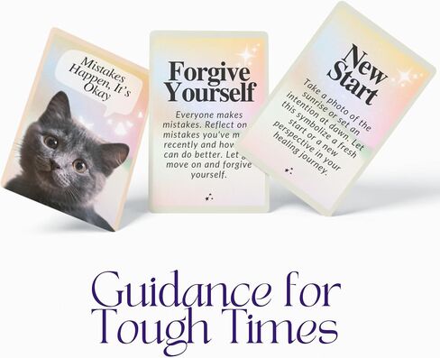 CATCHYOURDREAMS Cats for Comfort - 50 Inspirational Affirmations and Positive Activities for Healing and Peace - Stress Relief and Mindfulness Grief Cat Bereavement Sympathy Gift for Women in Saudi Arabia