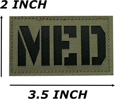 Tactical Medic Patches Morale IR Infrared Med Patch for IFAK,EMT, EMS, Military,Trauma, Medical, Hook-Fastener (OD Green) in Saudi Arabia