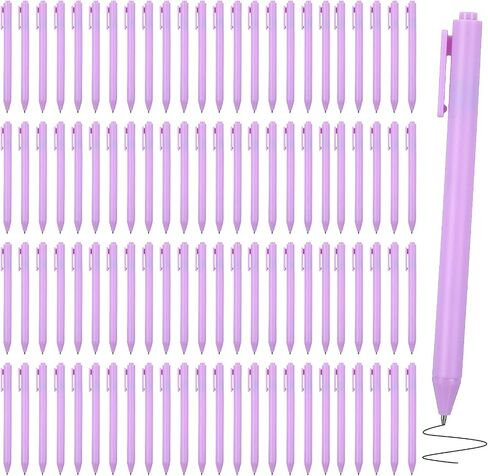 100 PCS Proper Pens Bens ، 1.0 mm Pink Click Pens ، Recortable Contrate Crinting Point Point Plat in Kuwait