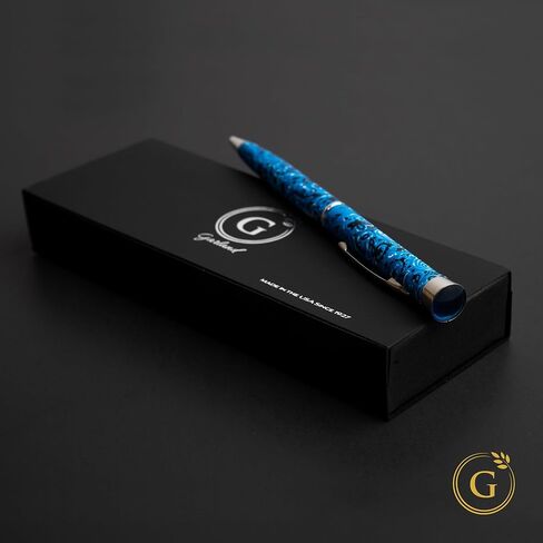 Garland Metal Twist Pen – Made in USA - Decorated Series, Gift for Client, Graduate, Professional Look, Gift Box, Refillable with Universal #1 Refill (Paisley-Chrome) in Kuwait