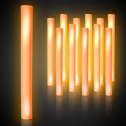 LED Foam Sticks - 12 Pack, 16-Inch, 3 Light-Up Modes for Mardi Gras & St Patricks Day (Green) in Saudi Arabia