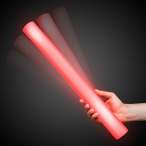 LED Foam Sticks - 12 Pack, 16-Inch, 3 Light-Up Modes for Mardi Gras & St Patricks Day (Green) in Saudi Arabia