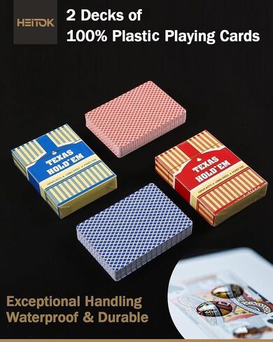 Clay Poker Chip Set for Texas Hold’em, 500 PCS with Denominations, Professional Casino Blackjack Numbered Chips Set, high-end Carrying case with German Polycarbonate Shell in Saudi Arabia