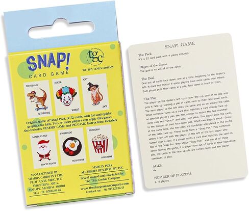 TGC Snap Cards, 3 in 1 Card Games for Kids, 3 Decks, Educational Memory Match & Creativity Game for Ages 5 & up, 52 Snap Cards for Encourages Imagination & Homeschool in Saudi Arabia