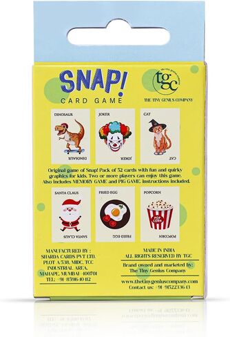 TGC Snap Cards, 3 in 1 Card Games for Kids, 3 Decks, Educational Memory Match & Creativity Game for Ages 5 & up, 52 Snap Cards for Encourages Imagination & Homeschool in Saudi Arabia