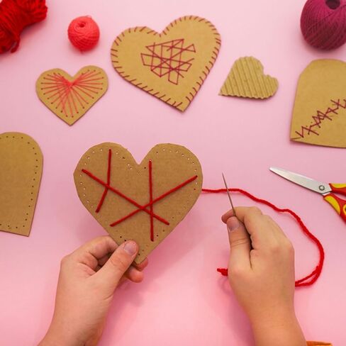 MixTeach 50 Pcs Heart Corrugated Cardboard Sheets 2mm Thick Heart Paper Cutouts Heart Flat Packaging Cardboard Pads for Wedding DIY Art Projects Festival Valentine Decoration Crafts, 7.1x6.7 in Saudi Arabia