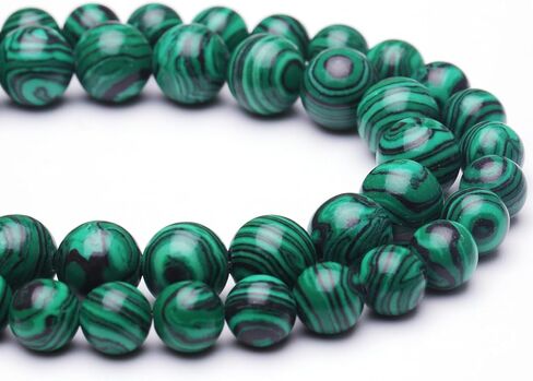 8mm Natural Stone Beads for Jewelry Making,Green Malachite Polished Smooth Round Gemstone Beads for Bracelet Necklace 15 Inch in Saudi Arabia