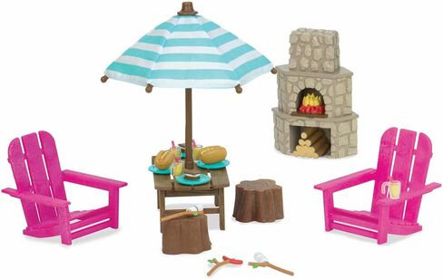 Li’l Woodzeez – Toy Patio – Doll Furniture – Playhouse Accessories – Playset for Kids – 3 Years + – Outdoor Patio Set in Saudi Arabia