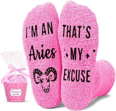 HAPPYPOP Funny Capricorn Zodiac Gifts for Women - Astrology Constellation Horoscope Gifts Teen Girls, Capricorn Socks, December January Birthday Gifts in Saudi Arabia