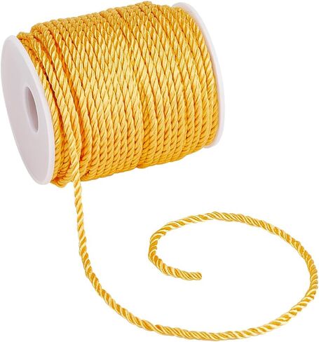 PH PandaHall 32 Yards Silvery Cord Trim 3mm Graduation Honor Cords Window Bow Ties Crafts Rope Decorative Cords for Clothing Lampshade Braided Handfasting Cord Wedding, wh-OCOR-WH0079-88G-US24 in Saudi Arabia