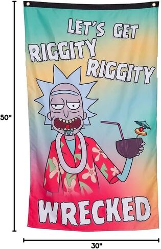 Rick and Morty Wall Banner (30" by 50") (Portal & Cats) in Saudi Arabia