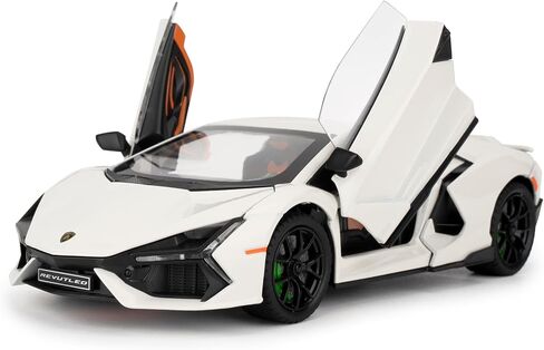 Lamborghini Reventon Toy car, 1/24 cast Model car with Sound, Light and Pullback, Collector's Model car, Gift for Children (red) in Saudi Arabia