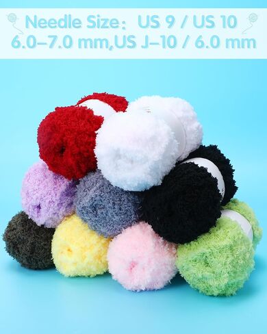 Chenille Yarn for Crocheting Knitting - Chunky Yarn for Crocheting Blanket, Bulky Thick Fluffy Yarn for Hand Knitting, Long-Hair Soft Chenille Yarn, DIY Gift Kint Gift, 1 PC 50g (1.76 oz) in Saudi Arabia