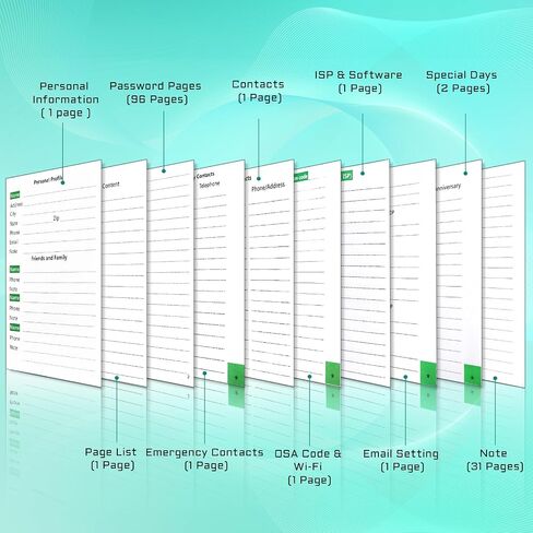 Password Book with Alphabetical Tabs, Spiral Password Keeper Book for Seniors– Internet Password Organizer – Small Password Keeper Journal for Webside Login(Dark Blue) in Saudi Arabia