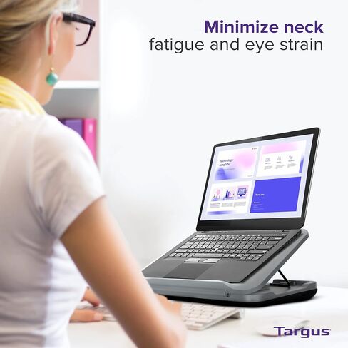 Targus 17 Inch Dual Fan Lap Chill Mat - Soft Neoprene Laptop Cooling Pad for Heat Protection, Fits Most 17" Laptops and Smaller - USB-A Connected Dual Fans for Heat Dispersion (AWE55US) in Saudi Arabia