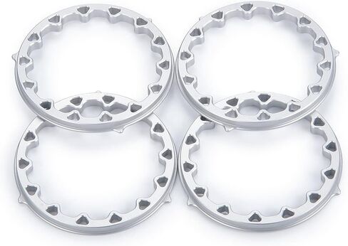 4pcs عجلات استبدال الألومنيوم 2.2 "حلقة Beadlock لـ 1/10 محورية Wraith SCX10 D90 Wraith 90048 TRX4 TRX6 (Blue-B) in Kuwait