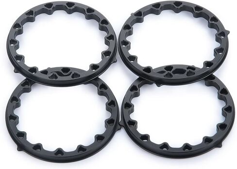 4pcs عجلات استبدال الألومنيوم 2.2 "حلقة Beadlock لـ 1/10 محورية Wraith SCX10 D90 Wraith 90048 TRX4 TRX6 (Blue-B) in Kuwait