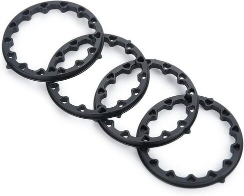 4pcs عجلات استبدال الألومنيوم 2.2 "حلقة Beadlock لـ 1/10 محورية Wraith SCX10 D90 Wraith 90048 TRX4 TRX6 (Blue-B) in Kuwait