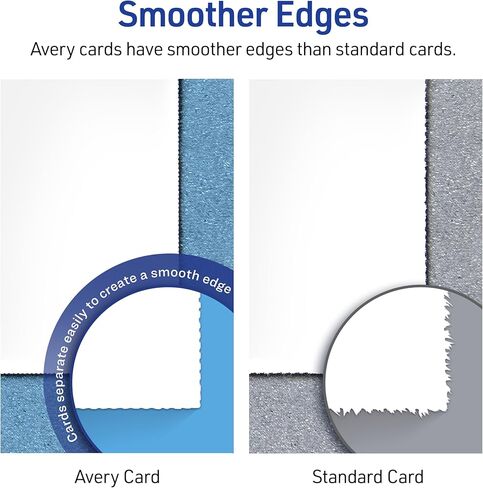 Avery Printable Tent Cards, 3.5" x 11", White with Embossed Border, 50 Blank Place Cards for Laser and Inkjet Printers (5309) in Saudi Arabia