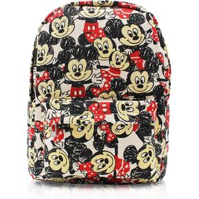 Finex Checker Brown Canvas Casual Daypack with 15 in Laptop Storage Compartment