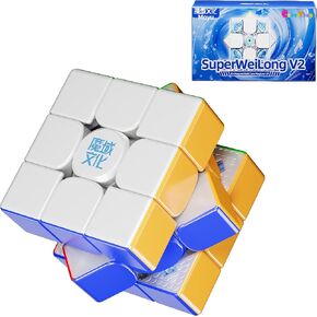 CuberShop Moyu Super WeiLong V2 3x3 20-M Ball Core MagLev (UV Coated) Stickerless Speed Cube, moyu WeiLong Pro 20 Magnets Magnetic+MagLev+Ball Core 3x3 UV, 2025 Flagship (Magic Clothes Pro Version)