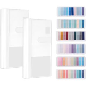 2 Pcs Book Cover with Labels, 8x7.6in Transparent Notebook Cover Planner Cover Protector Weeks Clear Cover Strong Plastic Protective Book Cover Accessories for Books Notebooks Planners