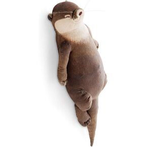 Hidyliu Wrist Support Wrist Rest Otter Shape to Relieve Wrist Strain, Wrist Rest for Keyboard, Mouse, Wrist Rest Otter Shape with Pencil Case 40 cm (Light Brown)