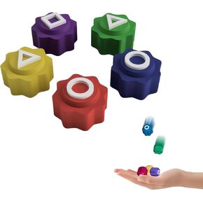 Korean Traditional Play Game, Gonggi Jack Stone Pebbles Set, Stone Catching Game, Hand Eye Coordination Training Toy (5 Pcs)