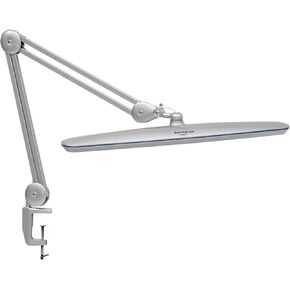 Task Lamp with Clamp, 23 Inch Lamp Head, Bright 182PCS LEDs,5 Color Temperatures, 5 Brightness Levels, Metal Swing Arm 24W 2200 Lumen Dimmable Led Desk Lamp (White, CCT)