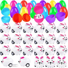 30 PCS Easter Bunny Toy Cars ، ألعاب الأرانب التي تسحبها السيارات ، ألعاب الأرنب المصغرة لأشجار سلة عيد الفصح ، حشوات بيض عيد الفصح ، تفضل الحفلات ، جوائز الفصول الدراسية ، هدايا أعياد الميلاد ، الأطفال ، الفتيات ، الأولاد