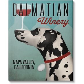Stupell Industries Vintage Dalmatian Winery Canvas Wall Art Design by Ryan Fowler