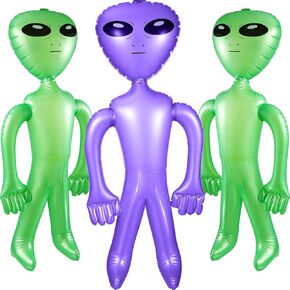 BBTO 3 Pcs Alien Inflates Inflatable Jumbo Alien Blow up Toy for Party Decorations, Halloween, Birthday, Theme Party(35 Inch,Green)