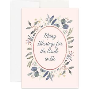 Christian Bridal Shower Card for Christian Bride 5x7Inch Card Christian Bridal Card (Single Card)