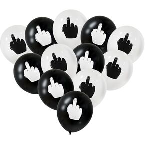 DS. DISTINCTIVE STYLE Middle Finger Balloons 12 Inch Latex Balloons Set of 12 Party Balloons Funny Birthday Decorations for Men and Women