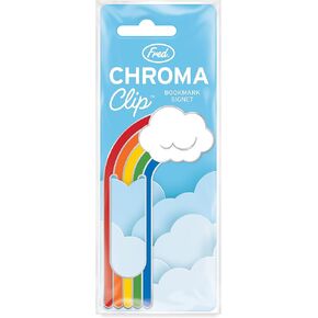 Genuine Fred Chroma Clip Rainbow Bookmark - Colorfully Coated Steel - Fun, Whimsical Rainbow Design - Fun Stocking or Basket Stuffer - Great Gift for Book Lovers, Students, and Teachers