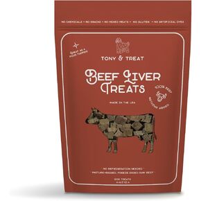 Freeze-Dried Beef Liver Dog Treats - Single Ingredient, High-Protein, Grain & Gluten Free, Healthy Snack for Dogs, Made in USA